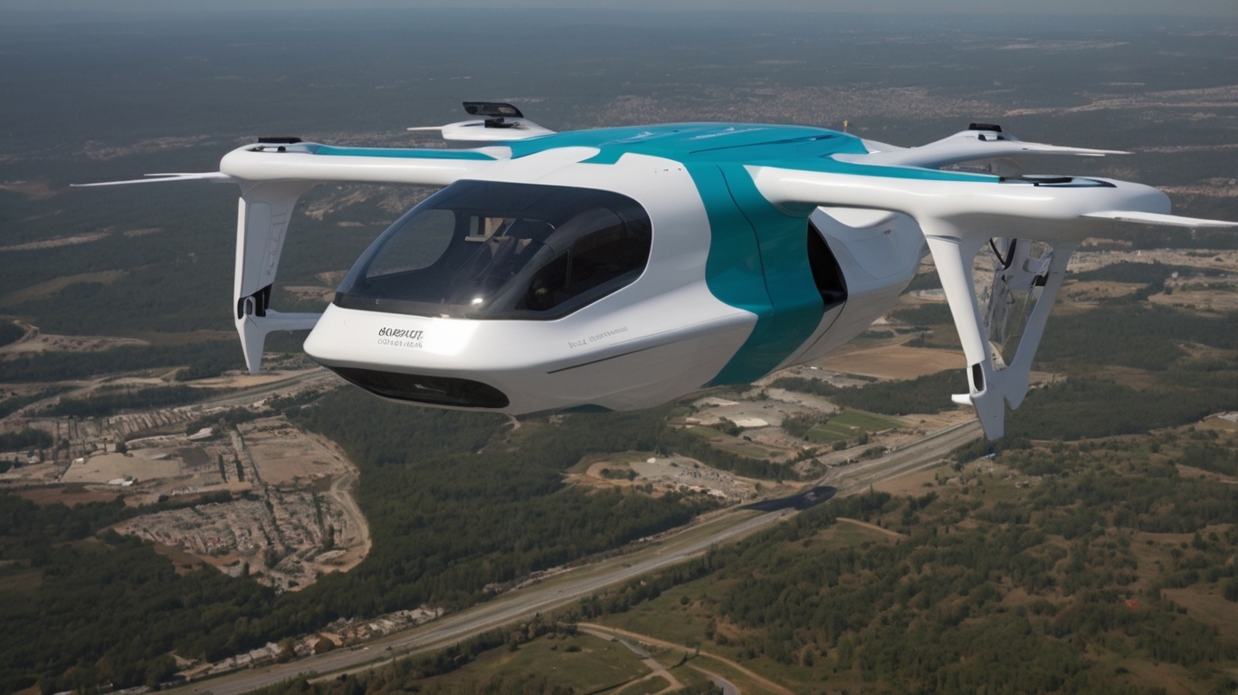 SkySettee cargo carrier drone in flight